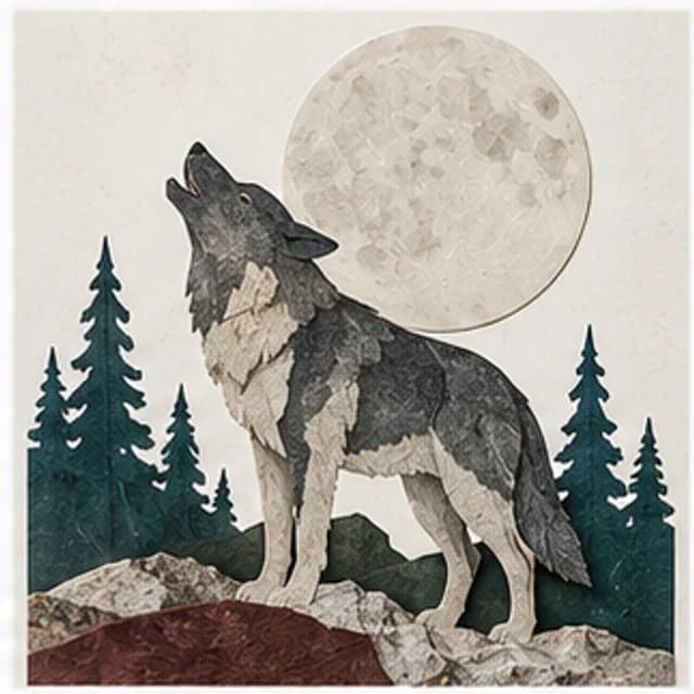 Wolf-themed game illustration